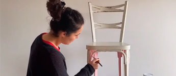Pasos a seguir para pintar una silla con efecto degradado